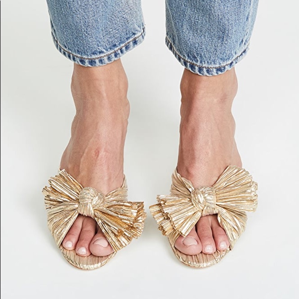 Loeffler Randall Penny Metallic Lamé Mules US (Size 9) Retails for $395
